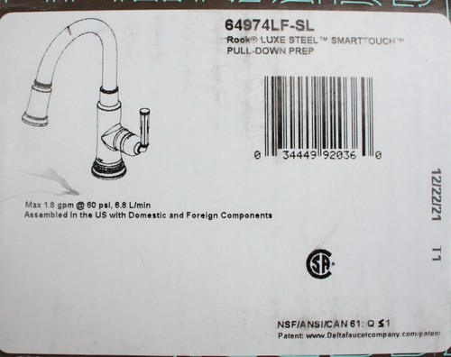 Brizo 64974lf rook 8 gpm - 64974lf-sl,