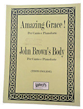 Amazong Grace e John Brown's Body Natale 2 Spartiti Pianoforte Testi Inglese