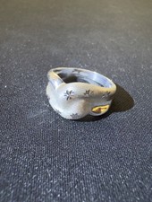 Gioiello vintage anello donna oro 18 kt con lavorazione a stelle