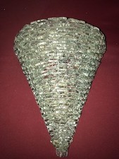 LAMPADA PARETE APPLIQUE DESIGN MODERNO IN ACCIAIO E MOSAICO DI CRISTALLO