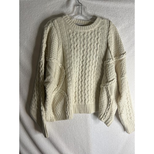 Maglione maglia cavo - , panna