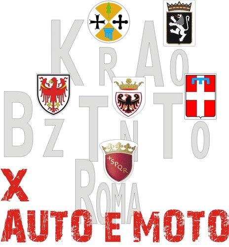 Sigle rifrangenti targhe auto - rifrangenti,