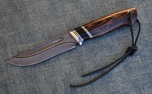Coltello caccia damascato - caccia,