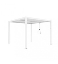 GAZEBO PERGOLA BIOCLIMATICA DA ESTERNO ELICA GARDEN BIANCA IN ALLUMINIO - 3X3...