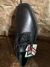 scarpe uomo Soldini tg 40 eleganti in pelle nera e suola in gomma