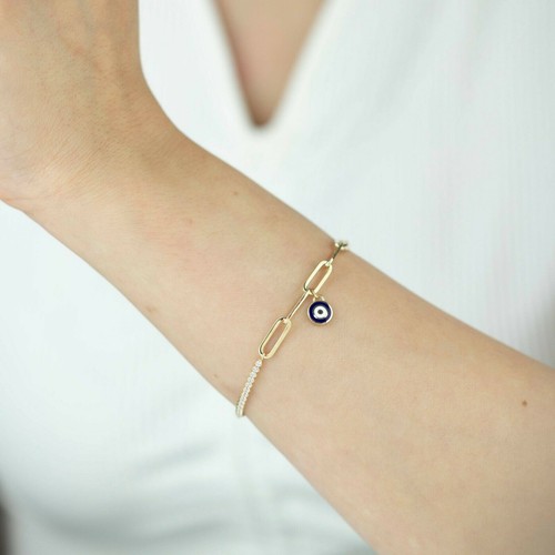 Bracciale con charm occhio - con,