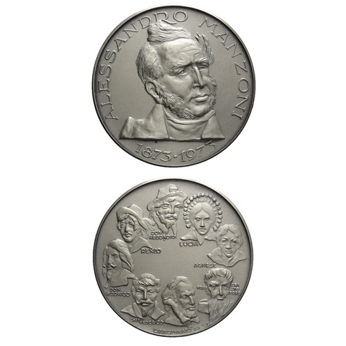 Medaglia alessandro manzoni - alessandro,