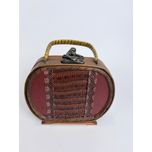 Mini valigia legno vintage - legno,