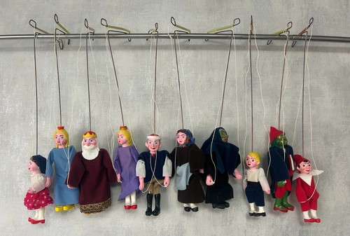 Pupazzi marionette vintage - , in