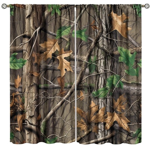 Rustic camo curtains - rustic, vintage