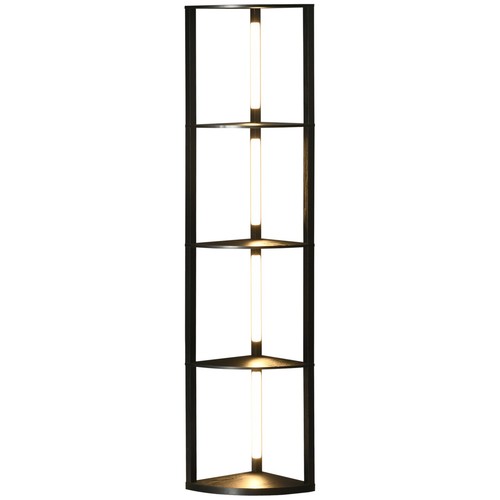 Homcom lampada terra mdf - da, in