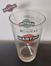 MARTINI - BICCHIERE VINTAGE - DA COCKTAIL VERMOUTH PUBBLICITÀ + MISCELATORE 