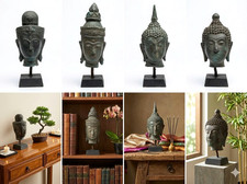 Bronze Buddha Head Statue Thai