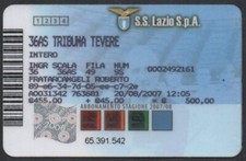 ABBONAMENTO LAZIO CAMPIONATO CALCIO SERIE A 2007/2008 - TRIBUNA TEVERE - INTERO