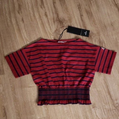 Top girocollo moncler rosso - top,