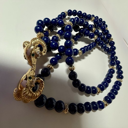 Collana perle blu kjl kenneth - blu,