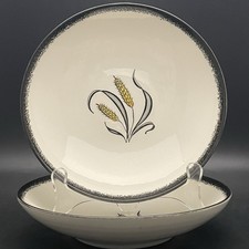 Western Stoneware Mar-crest Royal Wheat 2 pezzi zuppiere/insalatiere c1950s USA 7,75"dia