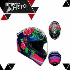 AGV CASCO INTEGRALE MOTO STRADA  DONNA E2205 K1 SALOM BLUE FUXIA GREEN