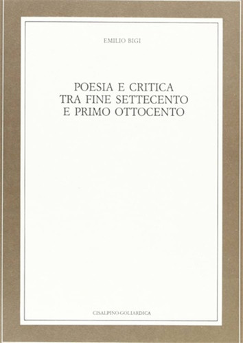 Bigi emilio poesia - -, e