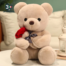 Orsetto Di Peluche Kawaii Con Rose Peluche Orso Morbido Bambola Di Pezza Regalo