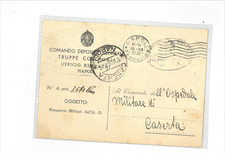 S/S AQUILEIA NAPOLI REGIO COMANDO DEPOSITO CENTRALE TRUPPE COLONIALI CARTOLINA