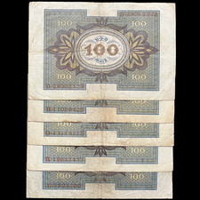 5x Banconota Tedesca 1920 100