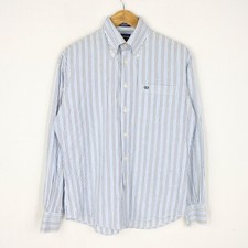 Camicia Wampum Taglia M Uomo Logo Comodo Cotone Pratico Tinta Unita Blu Man