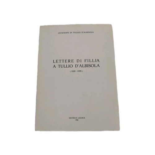 Lettere fillia tullio - lettere, di