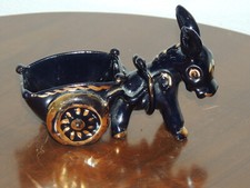 Asinello con carretto in ceramica Sesto Fiorentino,anni 50