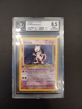 Mewtwo Holo 10/102 Set Base Prima Edizione BGS 8.5 Italiano
