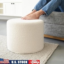 Round Pouf Ottoman Footrest