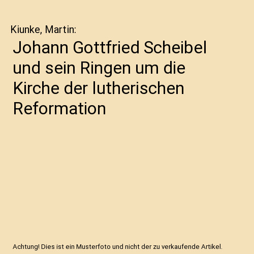 Johann gottfried scheibel - johann, und