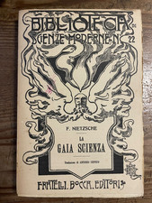 Federico  NIETZSCHE - LA GAIA SCIENZA -  FRATELLI BOCCA EDIT. 1921