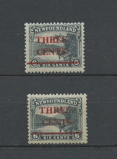🍁NFLD sovrastampe 3c #160 F-MNH, #160iii 'C' F MNH Cat $60 come nuovo Canada