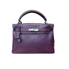 Hermes kelly purple ostrich - 32,