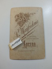 Rara Foto 1900 Pubblicità Artista Fotografo R. Manfredonia "Lucera" (Foggia) 