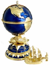 Replica Uovo Di Fabergé Blu E