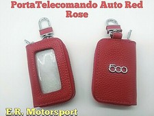 PortaTelecomando Auto in Ecopelle Red Rose con Logo Metallico 500