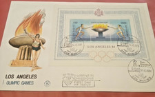 San Marino busta primo francobolli olimpiadi Los Angeles