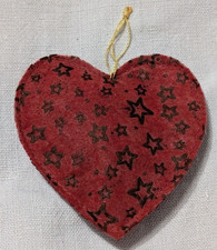 DECORAZIONE NATALIZIA DA APPENDERE - CUORE - NATALE AUGURI Christmas 10x9 cm