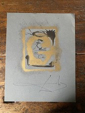 Autografato Dalì Salvador Riproduzione fotolitografica Bolaffi Arte 1972