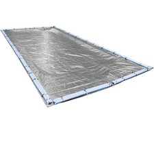 Copertura detriti invernale 16x32 piedi copertura piscina interrata resistente argento