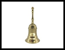 Campana campanella in ottone lucido con manico da tavolo ristorante gare gioco