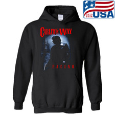 Carlito's Way Pacino Uomo Nero Taglia dalla S alla 3XL