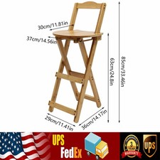 Portable Folding Bamboo Stool