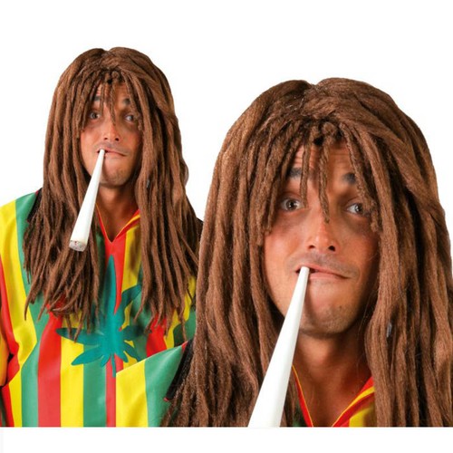 Parrucca rasta castana - parrucca,
