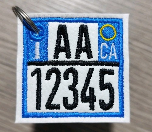 Portachiavi con numero targa