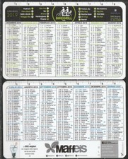 Calendario tascabile del 2019