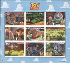 Uganda 1997 Disney Films Toy Story Cowboy Astronauta Soldati Alieni sht MNH
