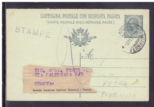 Cartolina postale 1919 15 - cartolina,